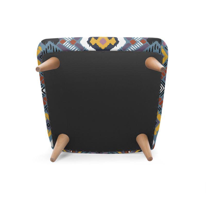 Lupine Tribal Boho Occasional Chair - Chocolate Ancestor