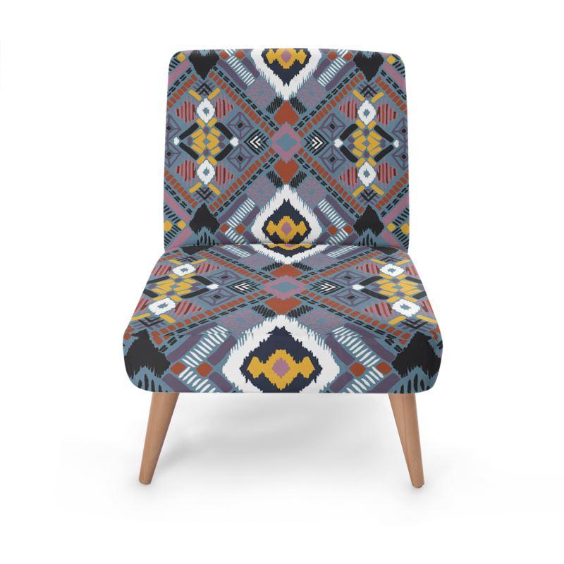 Lupine Tribal Boho Occasional Chair - Chocolate Ancestor