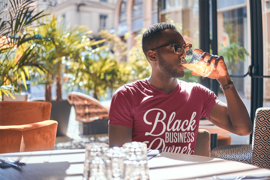 Black Business Owner V-Neck Unisex T-Shirt (Style 2)