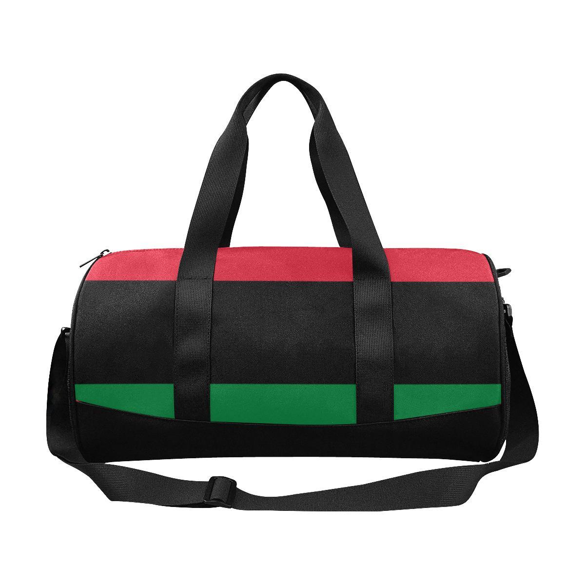 RBG Flag Afrocentric Waterproof Travel Duffle Bag - Chocolate Ancestor