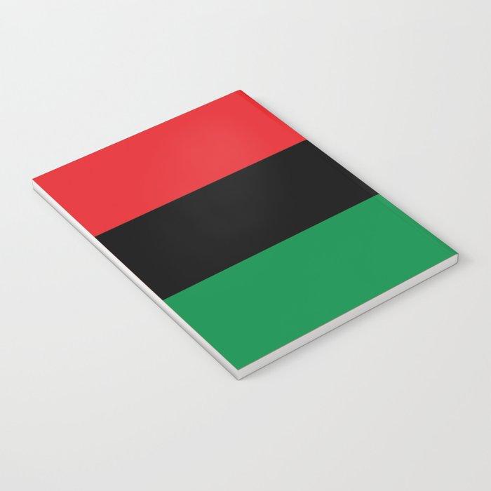 Pan African RBG Flag Bespoke Notebook - Chocolate Ancestor