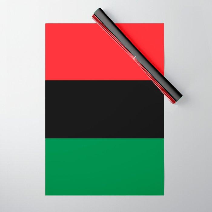 Pan African RBG Flag Bespoke Premium Wrapping Paper - Chocolate Ancestor
