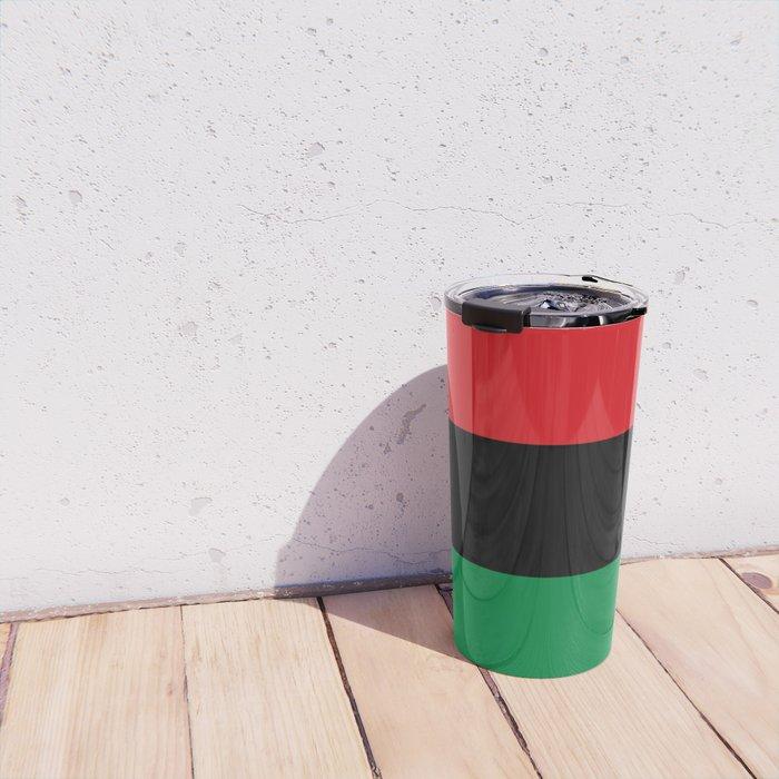 Pan African RBG Flag Bespoke Travel Mug - Chocolate Ancestor