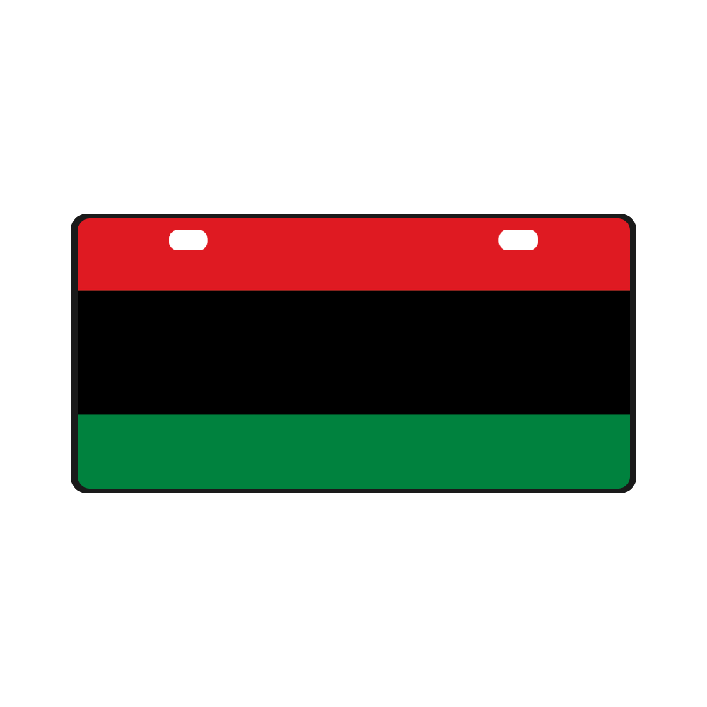 Pan African RBG Flag License Plates - Chocolate Ancestor