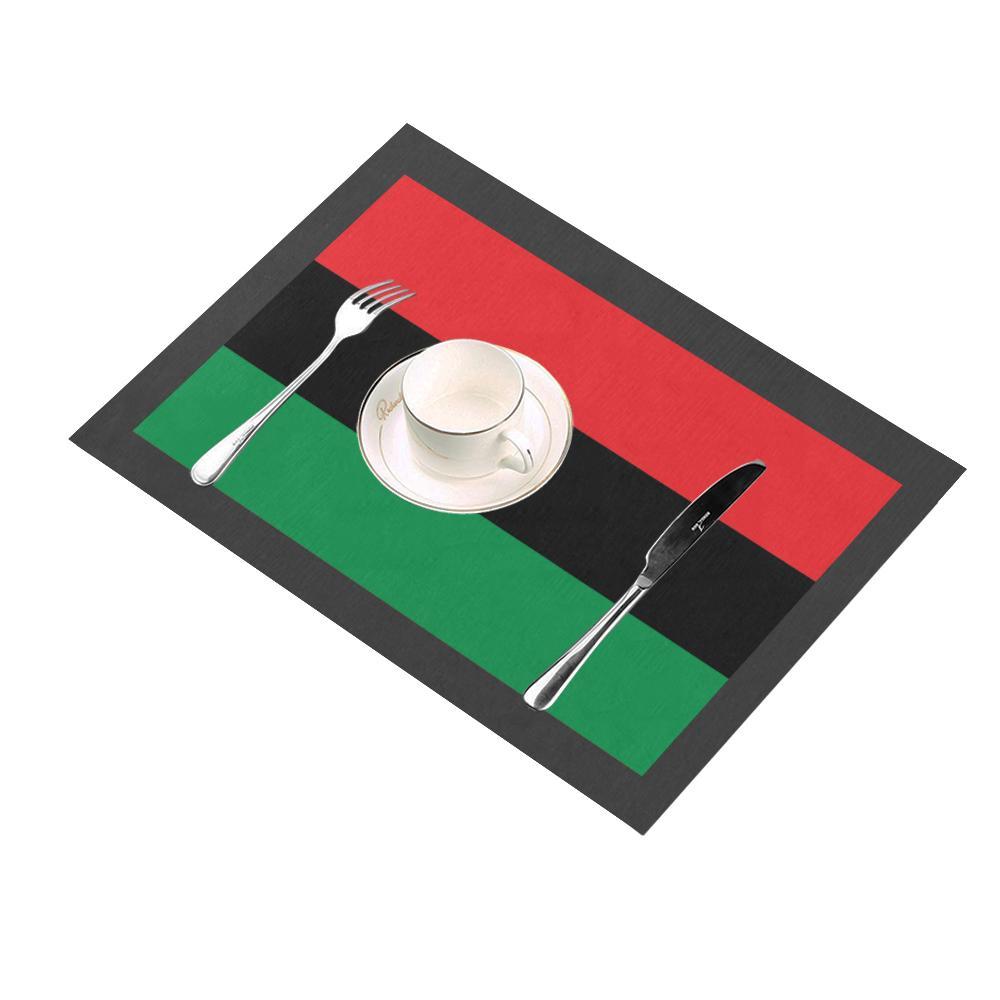 Pan African RBG Flag Placemats Set - Chocolate Ancestor