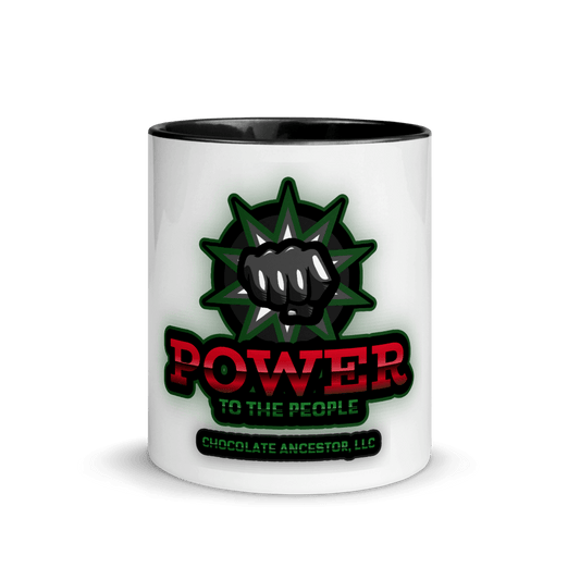 Power to the People Mug with Color Inside - Chocolate Ancestor