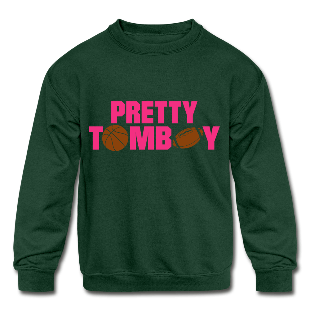 Pretty Tomboy Kids' Crewneck Sweatshirt - Chocolate Ancestor