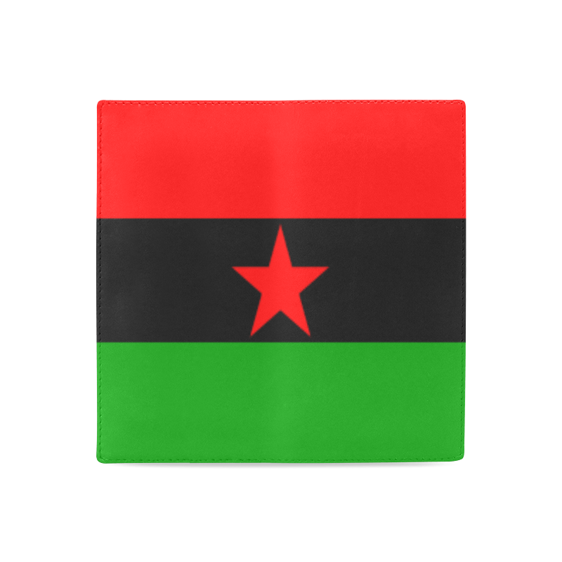 RBG Flag w/ Red Star Ladies Leather Wallet - Chocolate Ancestor