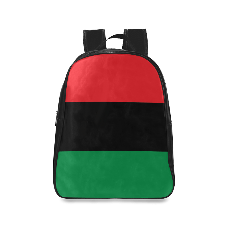 RBG Pan-African Flag Leather Bookbag - Chocolate Ancestor