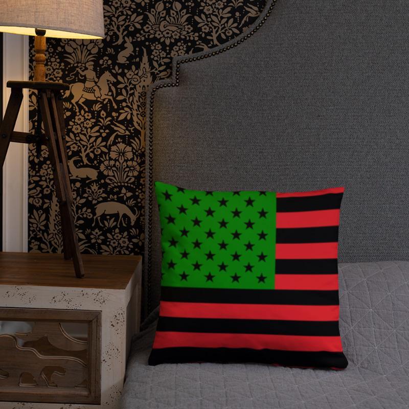 RBG Pan African Flags Reversible Pillow - Chocolate Ancestor