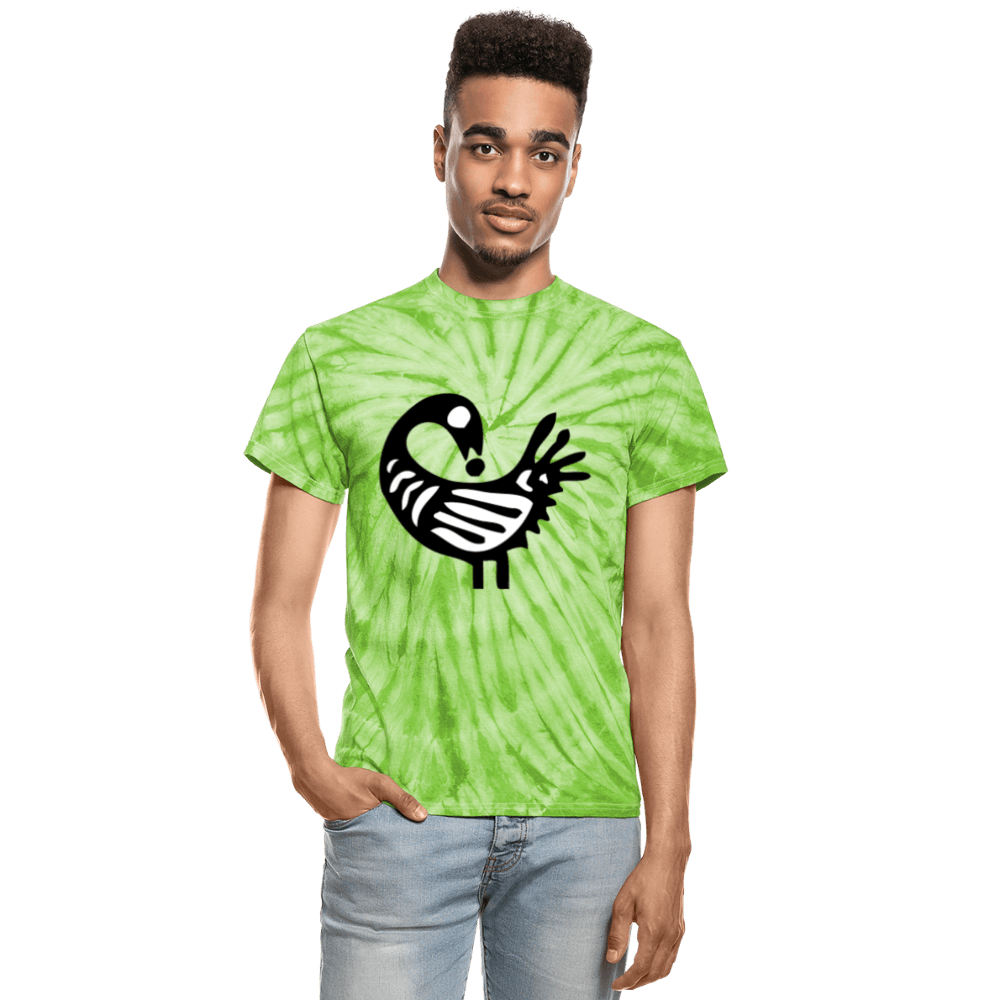 Sankofa Bird Unisex Tie Dye T-Shirt - Chocolate Ancestor