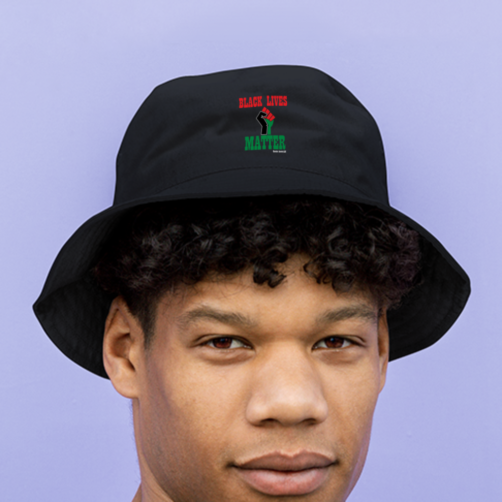 Black Lives Matter Pan African Bucket Hat - black