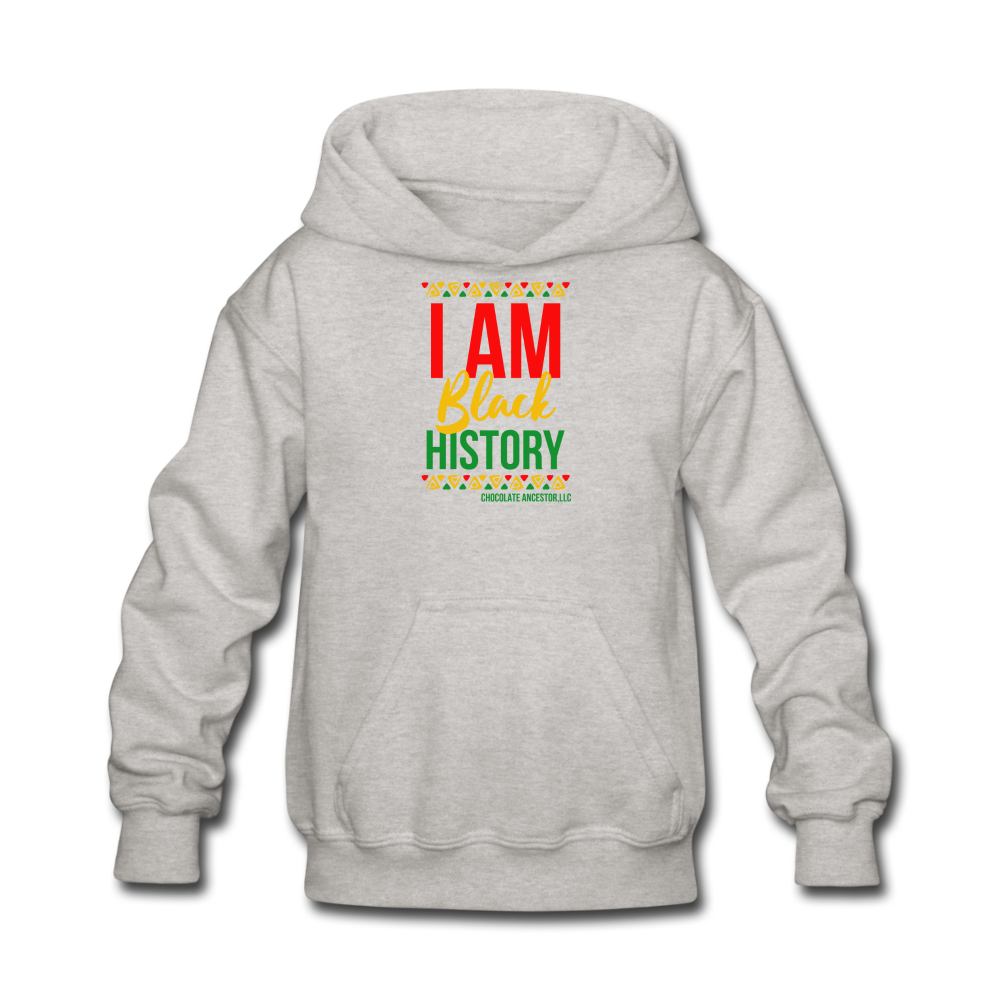 I Am Black History Kids' Hoodie - heather gray