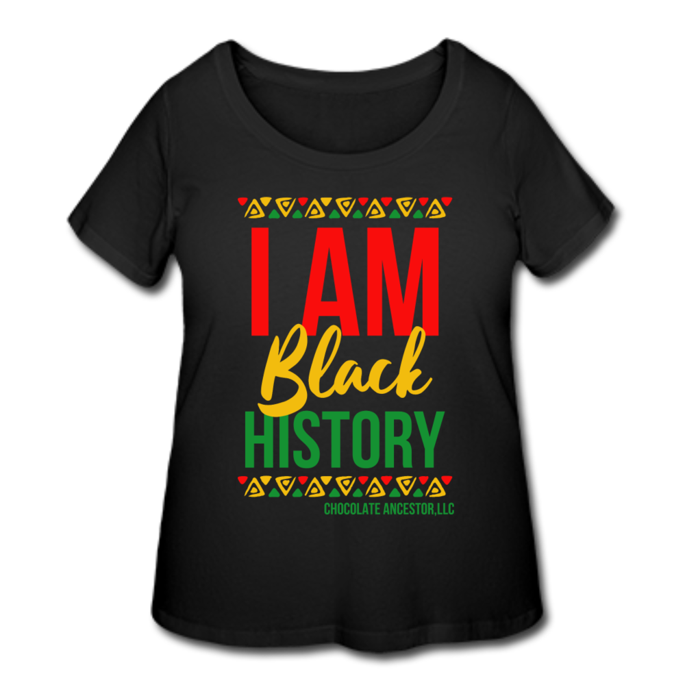 I Am Black History Women’s Curvy T-Shirt - black