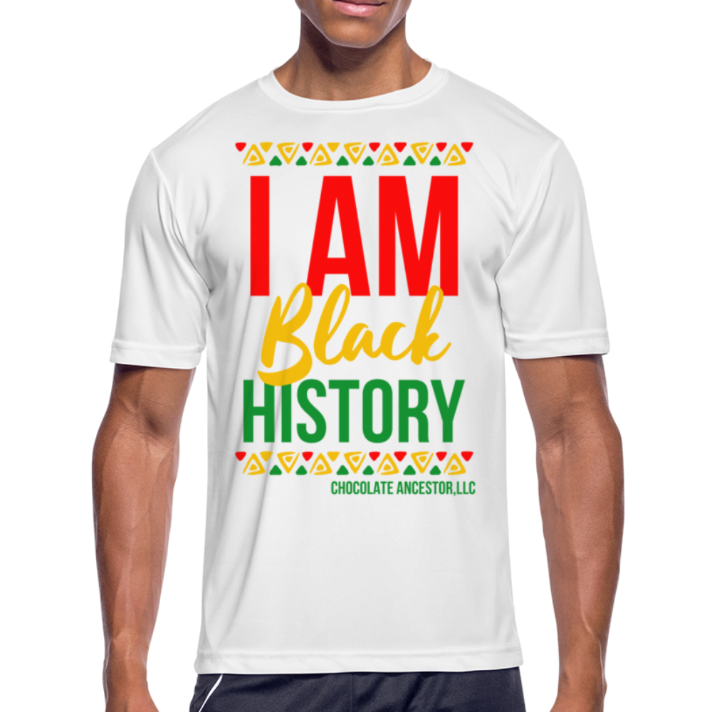 I Am Black History Moisture Wicking Performance T-Shirt - white