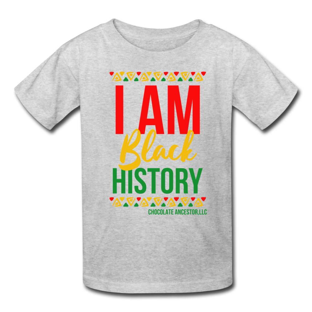 I Am Black History Kids' T-Shirt (Style 2) - heather gray