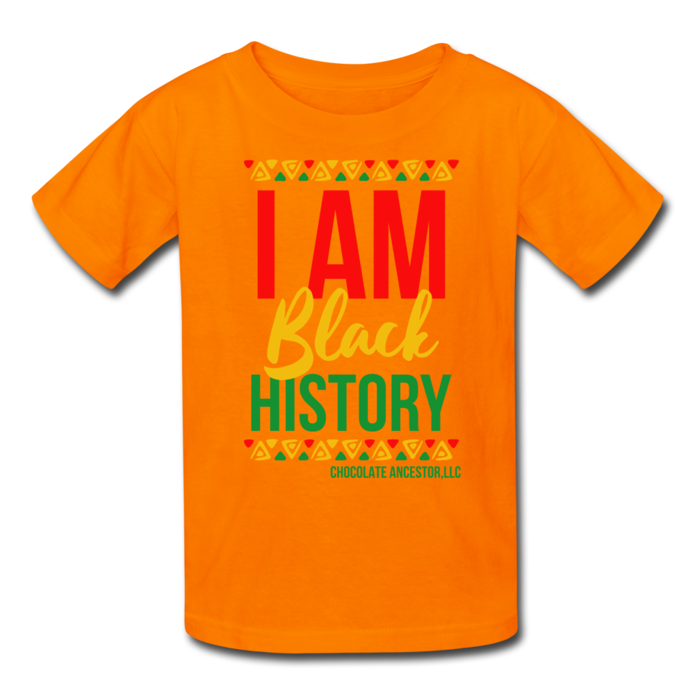 I Am Black History Kids' T-Shirt (Style 2) - orange