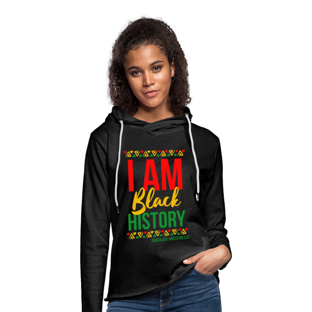 I Am Black History Unisex Lightweight Terry Hoodie - charcoal gray