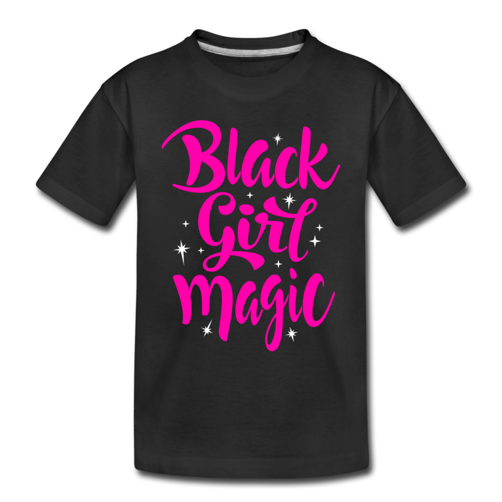 Black Girl Magic (Pink) Toddler Premium T-Shirt - black