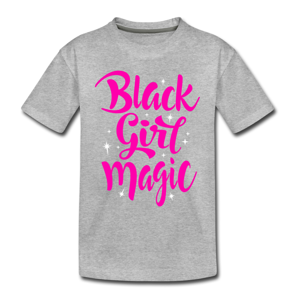 Black Girl Magic (Pink) Toddler Premium T-Shirt - heather gray