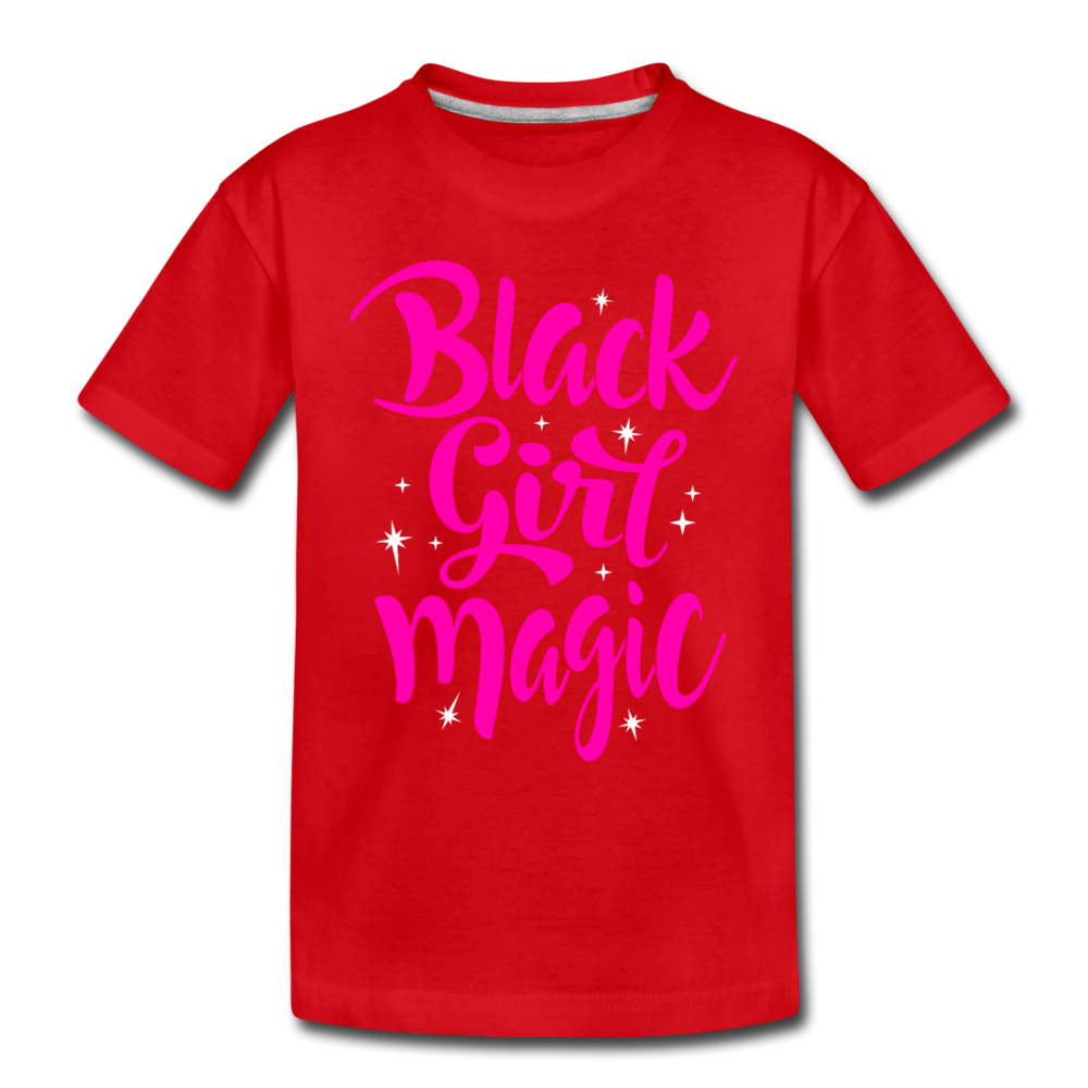 Black Girl Magic (Pink) Toddler Premium T-Shirt - red