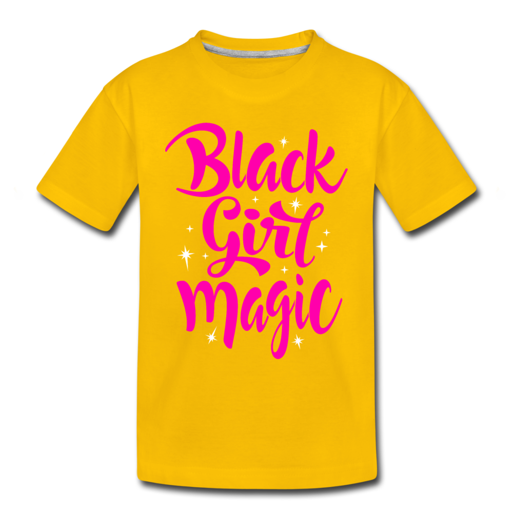 Black Girl Magic (Pink) Toddler Premium T-Shirt - sun yellow