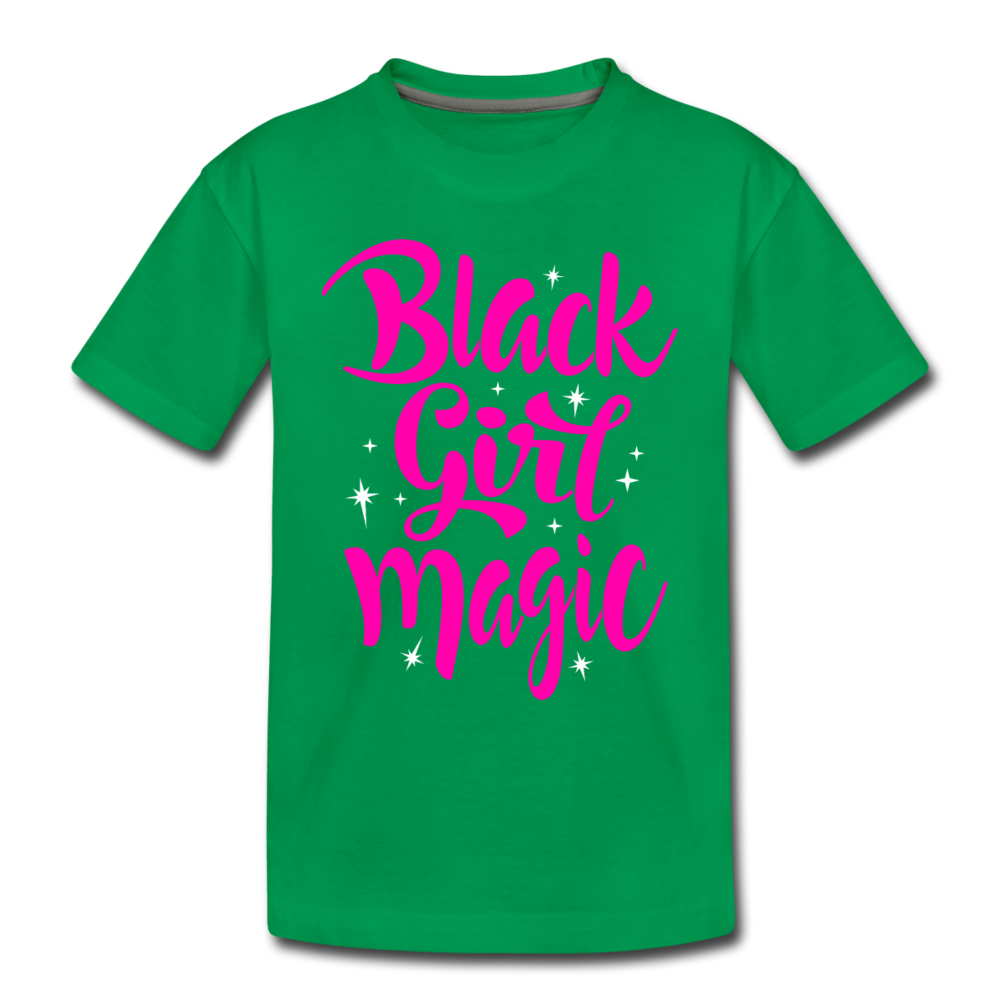 Black Girl Magic (Pink) Toddler Premium T-Shirt - kelly green