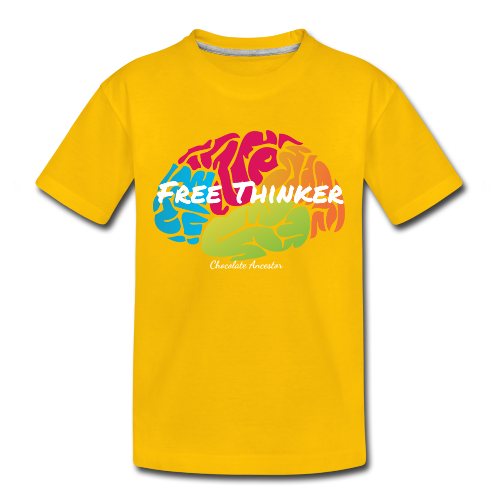 Free Thinker Toddler Premium T-Shirt - sun yellow
