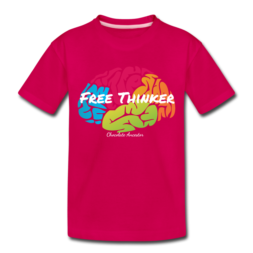 Free Thinker Toddler Premium T-Shirt - dark pink