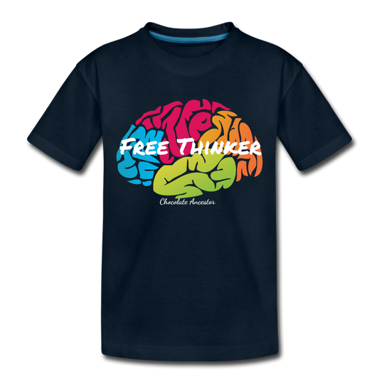 Free Thinker Toddler Premium T-Shirt - deep navy