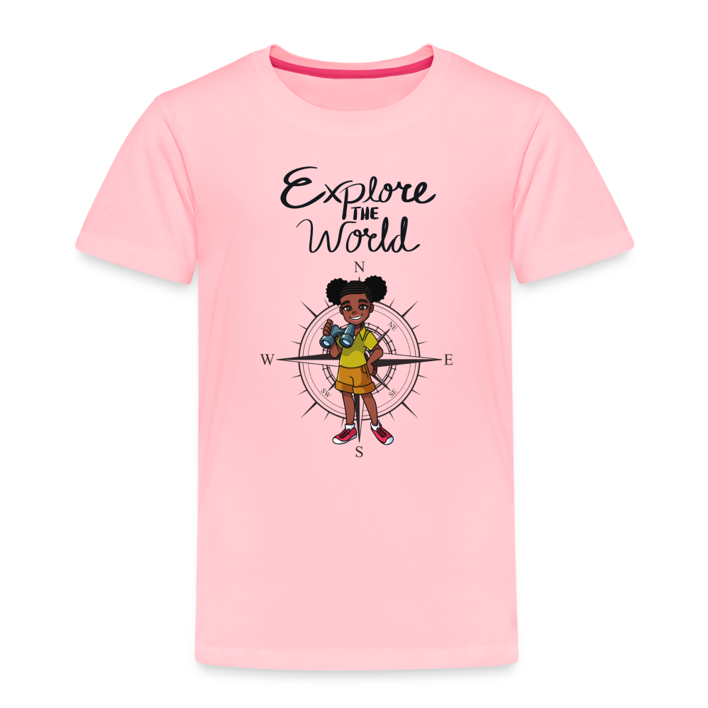 Explore the World Toddler Premium T-Shirt - pink