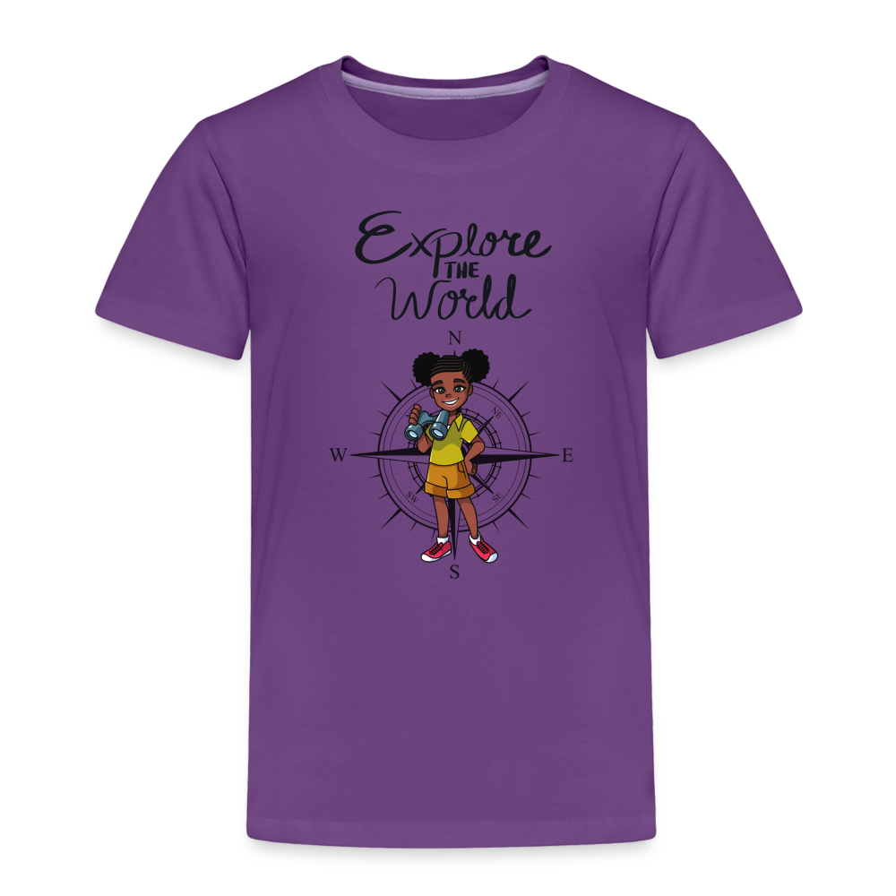 Explore the World Toddler Premium T-Shirt - purple