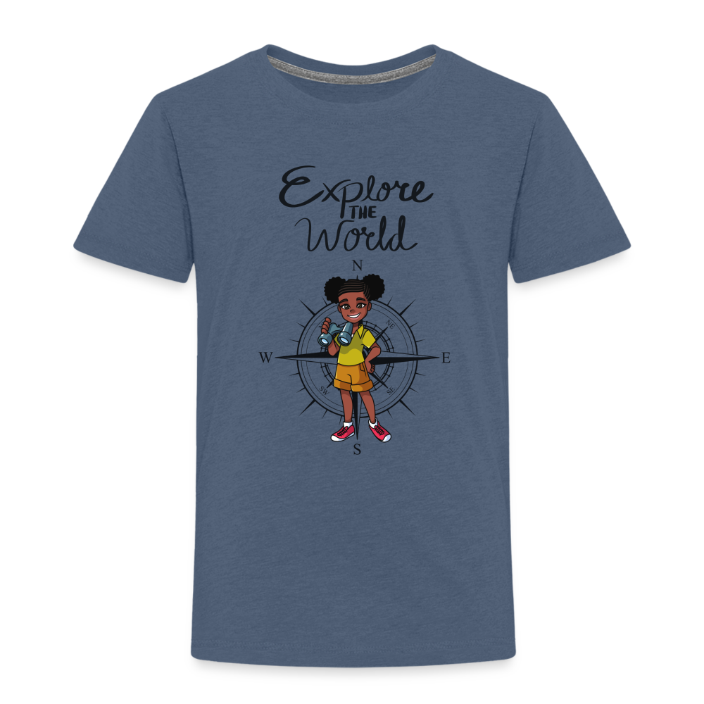 Explore the World Toddler Premium T-Shirt - heather blue