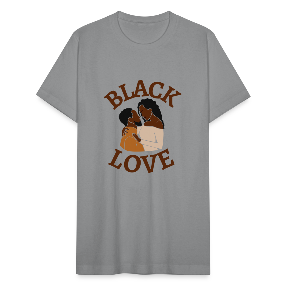 Black Love Unisex Jersey T-Shirt by Bella + Canvas - slate