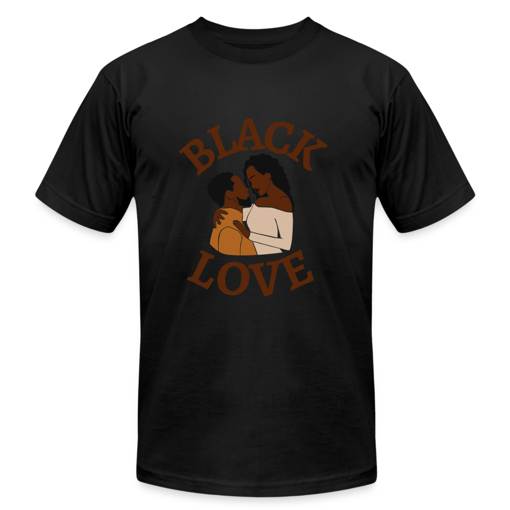 Black Love Unisex Jersey T-Shirt by Bella + Canvas - black