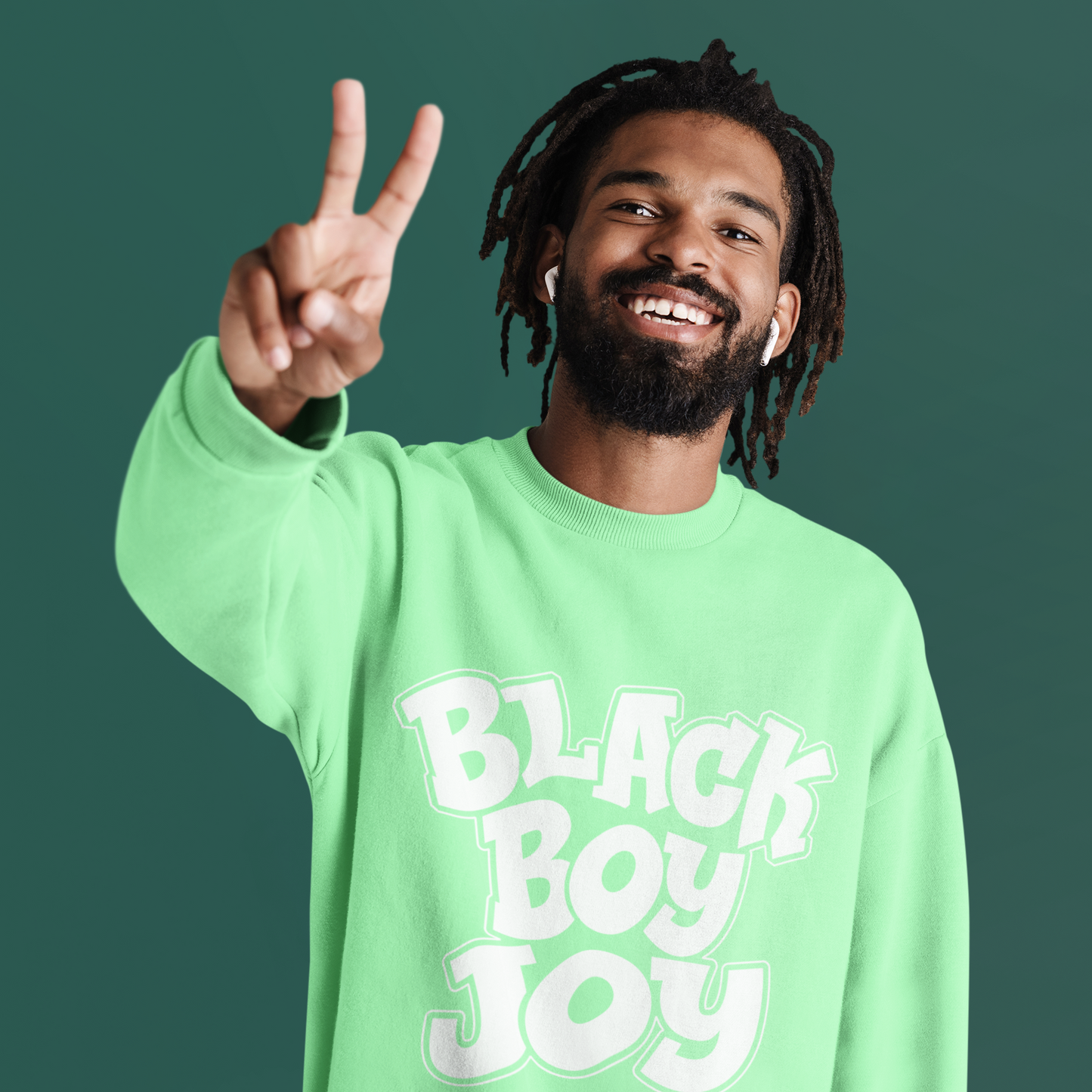 Black Boy Joy Men's Crewneck Sweatshirt (Style 2)
