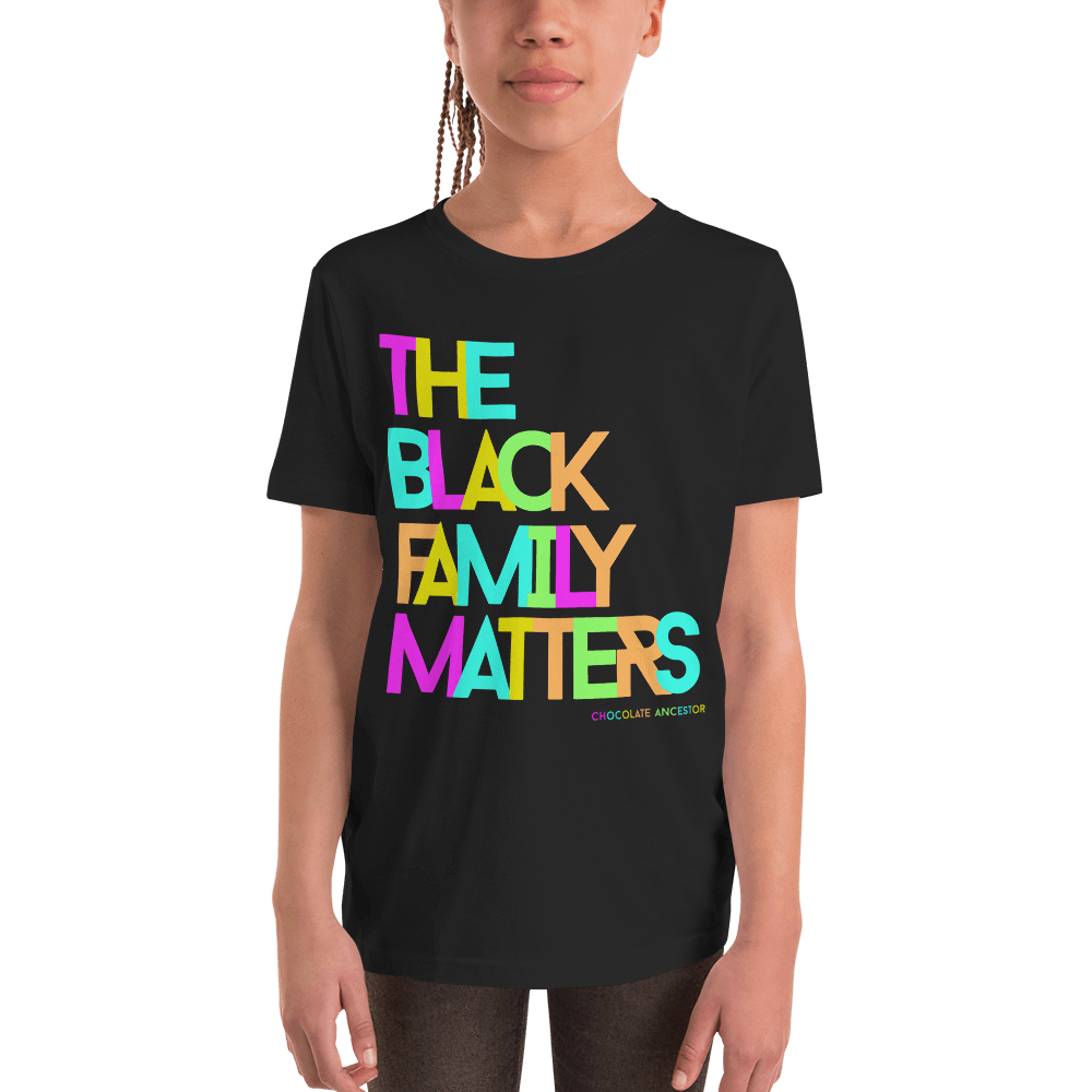The Black Family Matters Youth Short Sleeve T-Shirt - Chocolate Ancestor