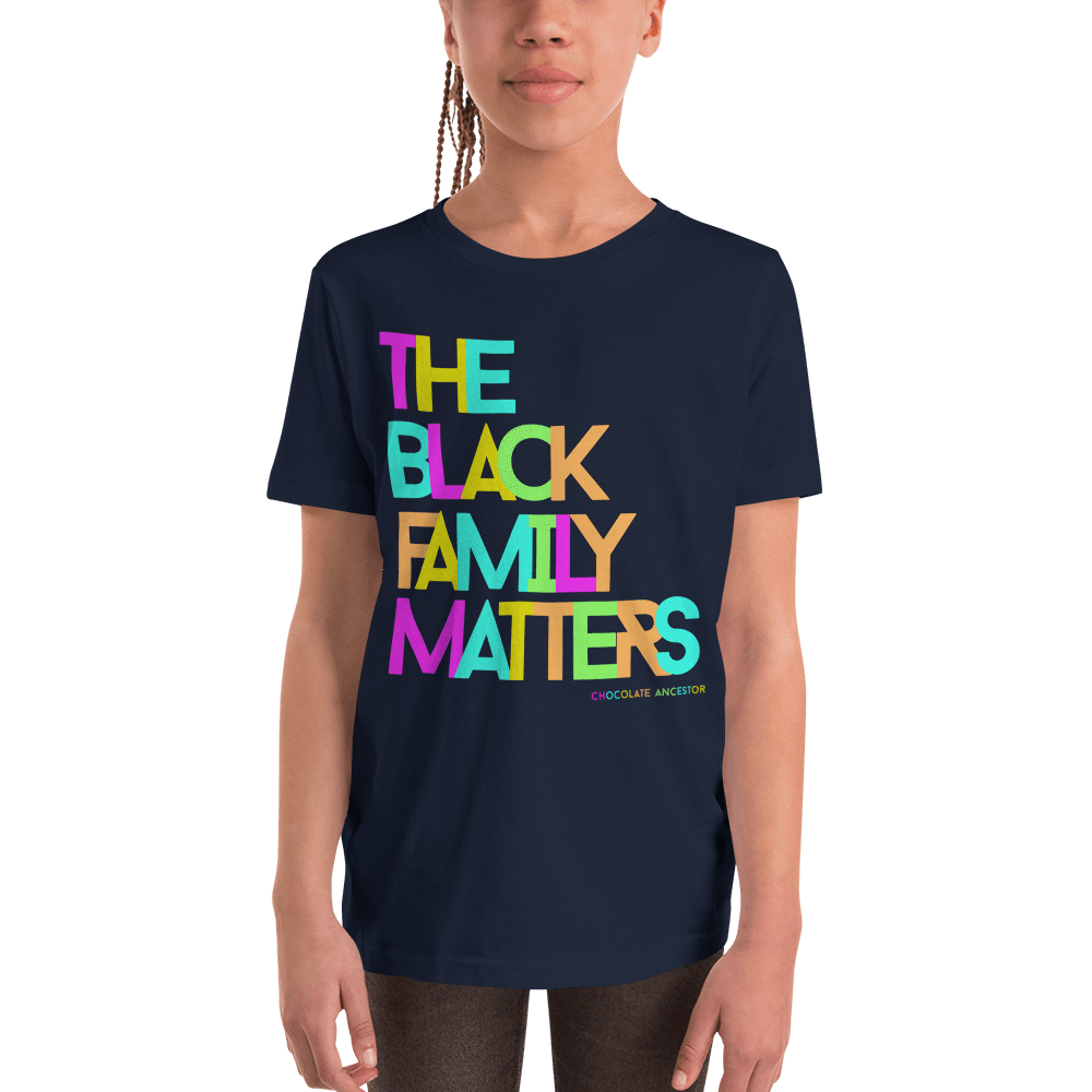 The Black Family Matters Youth Short Sleeve T-Shirt - Chocolate Ancestor