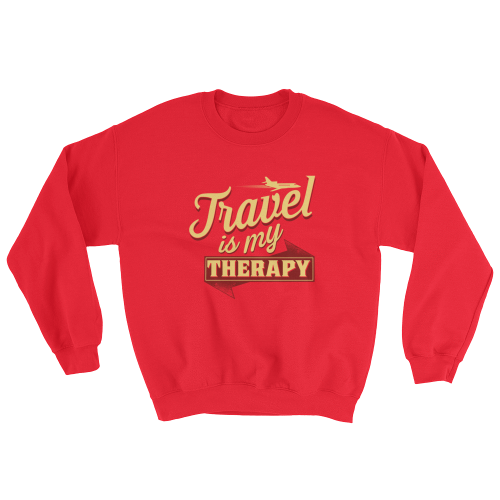 Travel is My Therapy Unisex Sweatshirt - Chocolate Ancestor