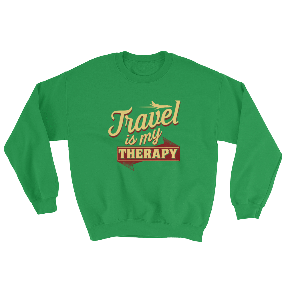 Travel is My Therapy Unisex Sweatshirt - Chocolate Ancestor