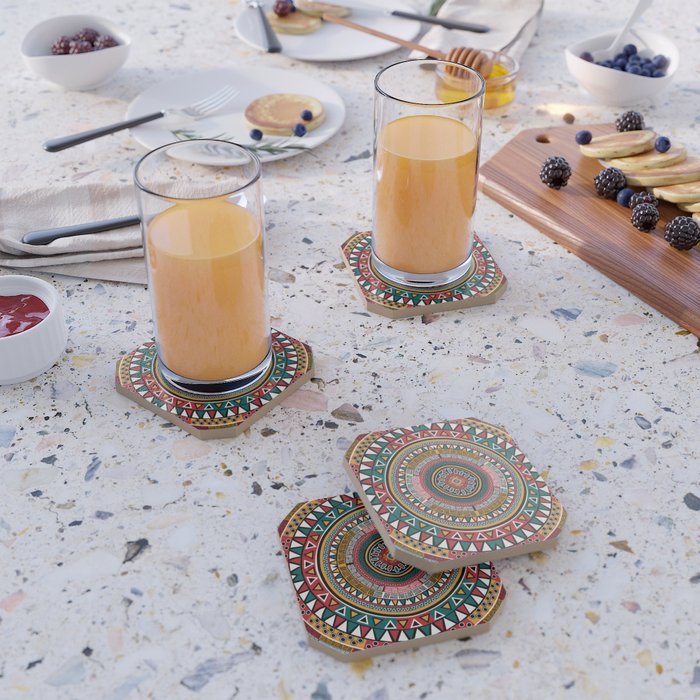 Tribal Kaleidoscope Bespoke Coasters