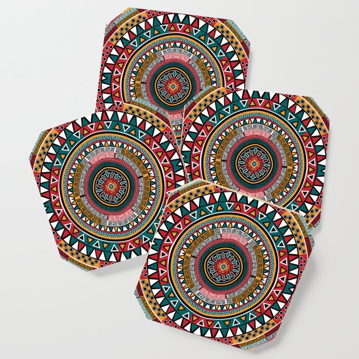 Tribal Kaleidoscope Bespoke Coasters