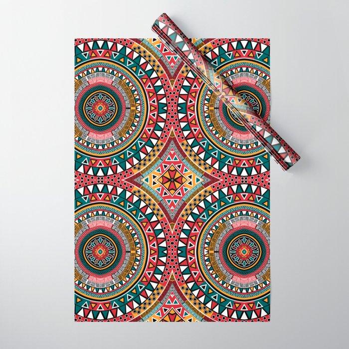 Tribal Kaleidoscope Bespoke Premium Wrapping Paper - Chocolate Ancestor