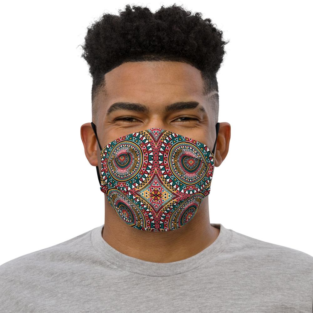 Tribal Kaleidoscope Face mask - Chocolate Ancestor