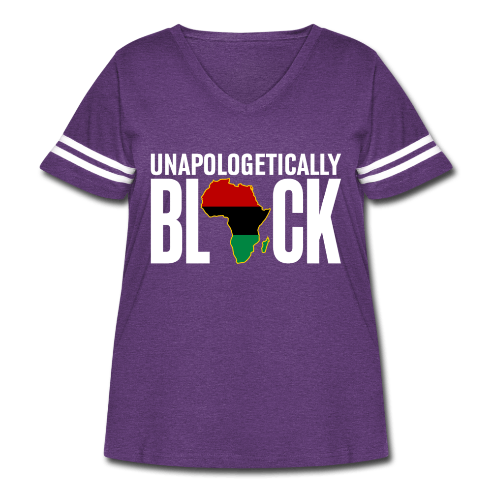 Unapologetically Black RBG Women's Curvy Vintage Sport T-Shirt - Chocolate Ancestor