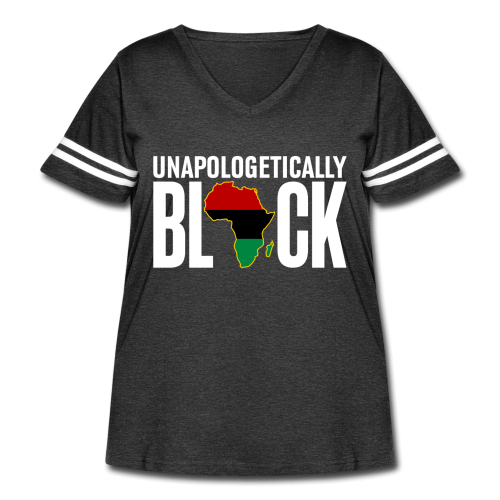 Unapologetically Black RBG Women's Curvy Vintage Sport T-Shirt - Chocolate Ancestor