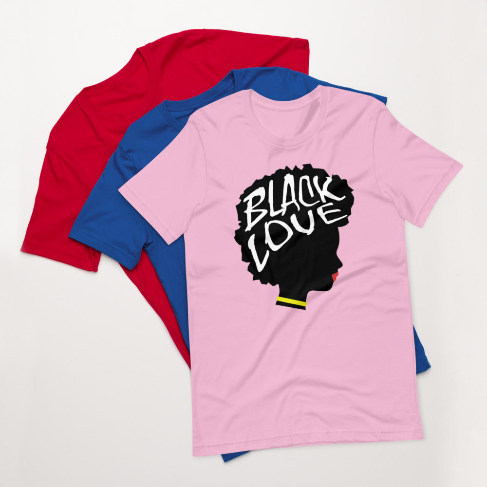 Black Love Afro Short-Sleeve Unisex T-Shirt