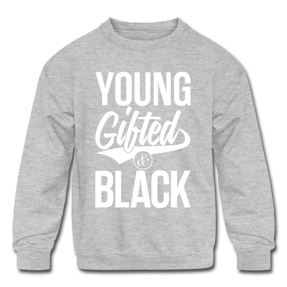 Young Gifted & Black Kids' Crewneck Sweatshirt - Chocolate Ancestor