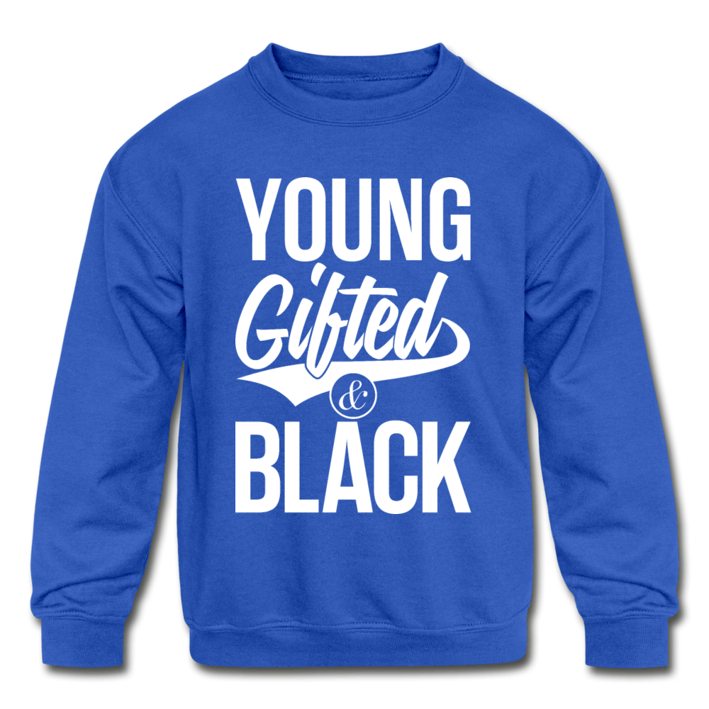 Young Gifted & Black Kids' Crewneck Sweatshirt - Chocolate Ancestor