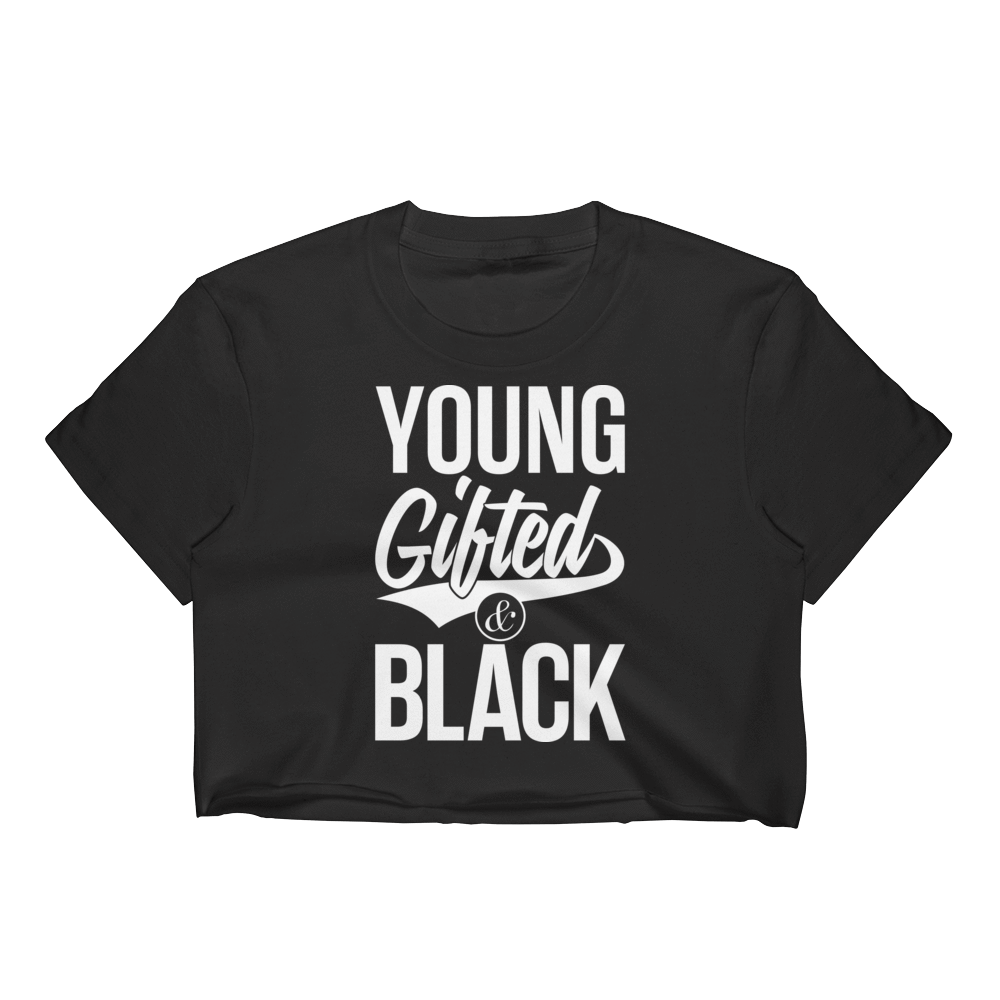 Young Gifted & Black Ladies' Crop Top - Chocolate Ancestor